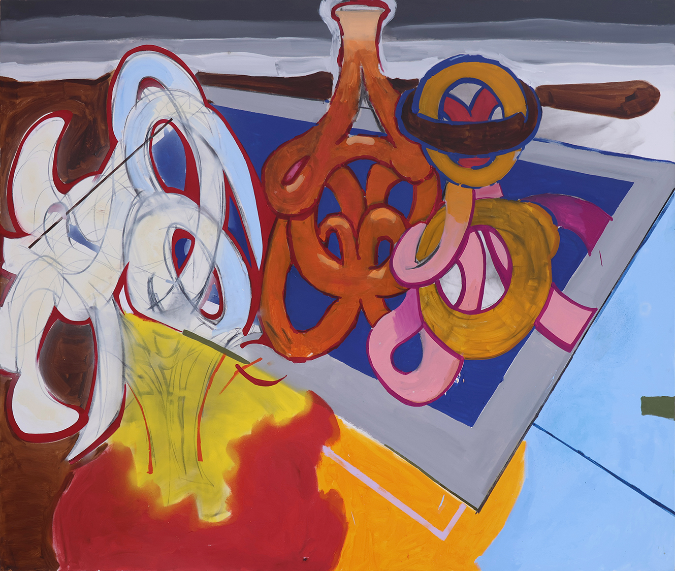 The Unraveling, 2025, Acrylic and spraypaint on canvas, 170x200cm